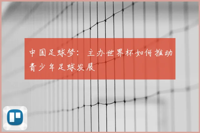 中国足球梦：主办世界杯如何推动青少年足球发展